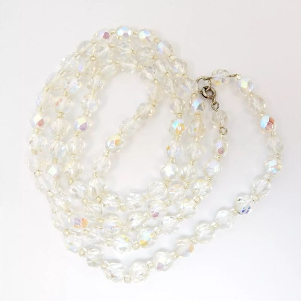 VTG Aurora Borealis Necklaces Bracelet & Earrings 193g - Picture 8 of 11